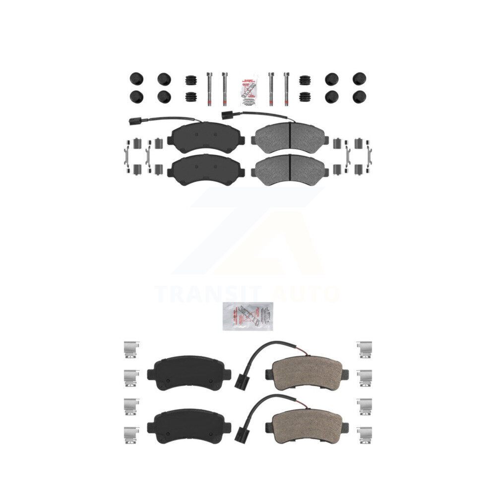 Front Rear Semi-Metallic Disc Brake Pads Kit For 2014-2020 Ram ProMaster 2500 3500 1500 KNF-101385