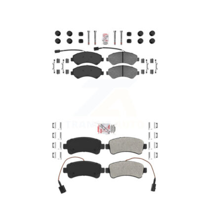 Front Rear Semi-Metallic Disc Brake Pads Kit For 2014-2020 Ram ProMaster 2500 3500 1500 KNF-101386