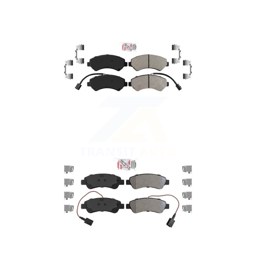 Front Rear Semi-Metallic Disc Brake Pads Kit For 2014-2020 Ram ProMaster 2500 3500 1500 KNF-101390