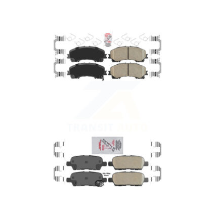 Front Rear Ceramic Disc Brake Pads Kit For Nissan Rogue INFINITI QX50 KNF-101392
