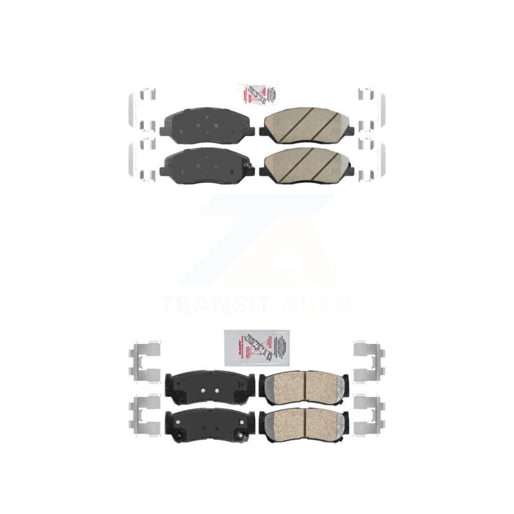 Front Rear Ceramic Disc Brake Pads Kit For 2007-2009 Hyundai Santa Fe KNF-101397