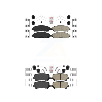 Front Rear Ceramic Disc Brake Pads Kit For Honda Pilot Ridgeline Acura MDX KNF-101410