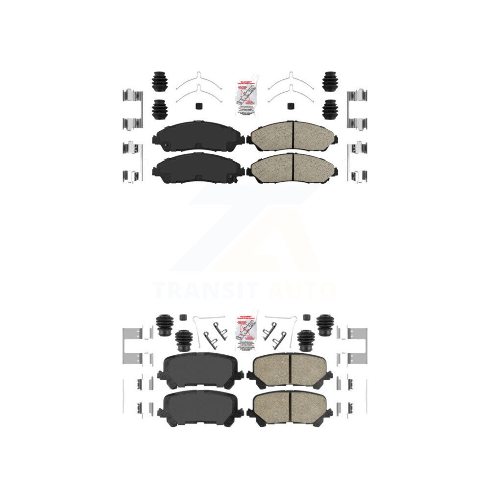 Front Rear Ceramic Disc Brake Pads Kit For Honda Pilot Ridgeline Acura MDX KNF-101410
