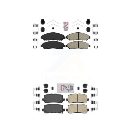 Front Rear Ceramic Disc Brake Pads Kit For 2017-2020 Acura MDX KNF-101413