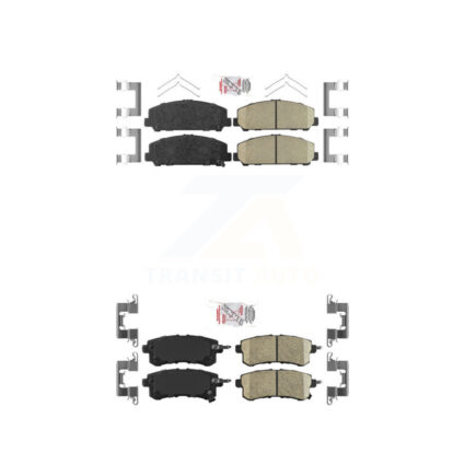 Front Rear Ceramic Disc Brake Pads Kit For INFINITI QX80 Nissan Armada QX56 KNF-101421