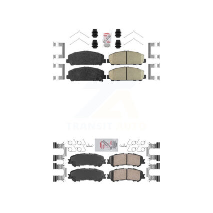 Front Rear Ceramic Disc Brake Pads Kit For 2017-2023 Nissan TITAN KNF-101422