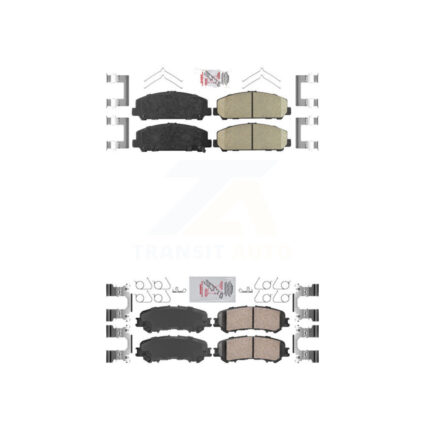Front Rear Ceramic Disc Brake Pads Kit For 2017-2023 Nissan TITAN KNF-101423