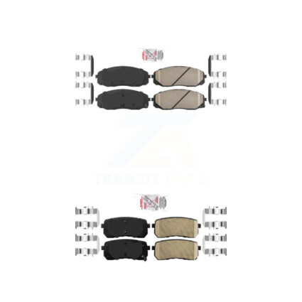 Front Rear Ceramic Disc Brake Pads Kit For 2015-2021 Kia Sedona KNF-101424