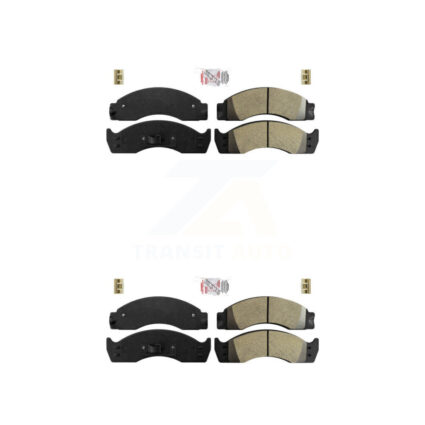 Front Rear Semi-Metallic Disc Brake Pads Kit For Ford E-450 Econoline Super Duty F-53 KNF-101426