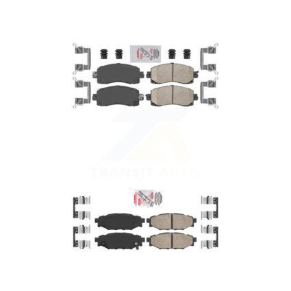 Front Rear Ceramic Disc Brake Pads Kit For Subaru Crosstrek Impreza KNF-101428
