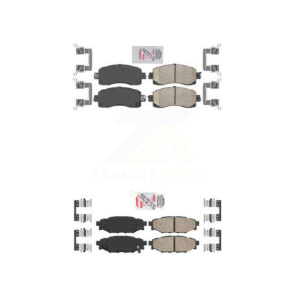 Front Rear Ceramic Disc Brake Pads Kit For Subaru Crosstrek Impreza KNF-101430