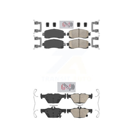 Front Rear Ceramic Disc Brake Pads Kit For Subaru Crosstrek Forester Outback Legacy WRX KNF-101431