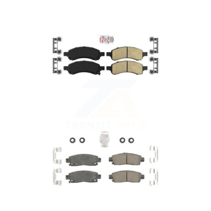 Front Rear Ceramic Disc Brake Pads Kit For GMC Acadia Buick Enclave Chevrolet Traverse KNF-101438