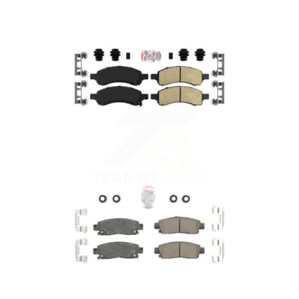 Front Rear Ceramic Disc Brake Pads Kit For GMC Acadia Buick Enclave Chevrolet Traverse KNF-101440