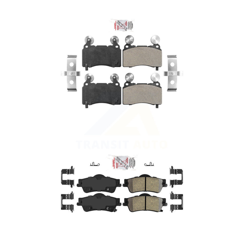Front Rear Semi-Metallic Disc Brake Pads Kit For 2014 Chevrolet SS KNF-101443