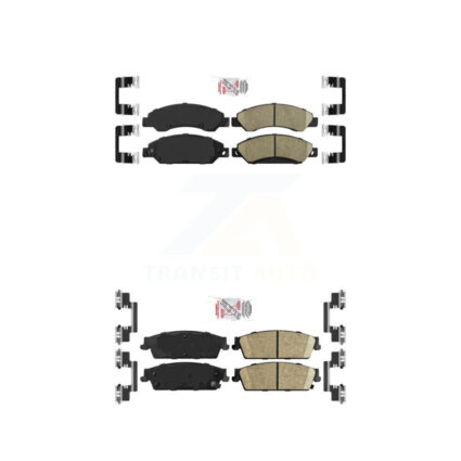 Front Rear Ceramic Disc Brake Pads Kit For Chevrolet Avalanche Cadillac GMC Tahoe Yukon KNF-101447
