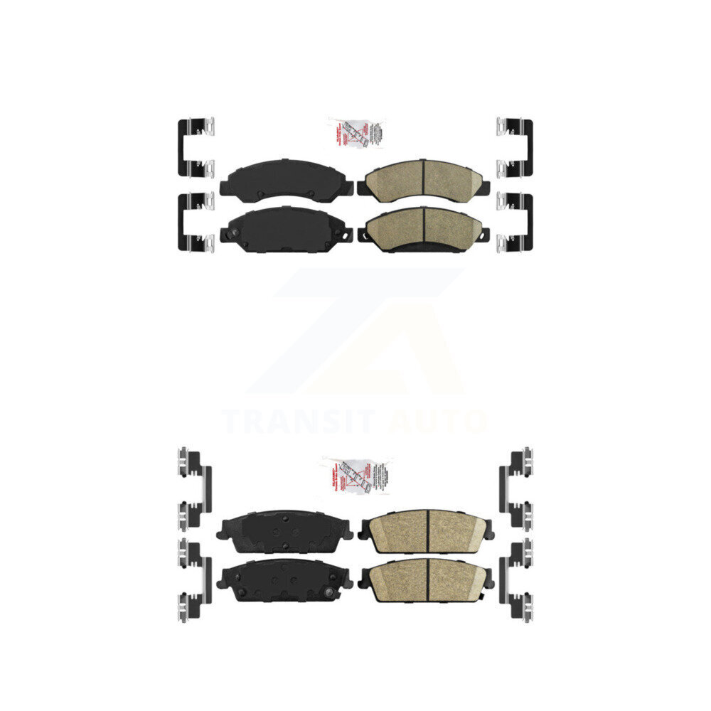 Front Rear Ceramic Disc Brake Pads Kit For Chevrolet Avalanche Cadillac GMC Tahoe Yukon KNF-101447