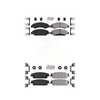 Front Rear Semi-Metallic Disc Brake Pads Kit For Chevrolet Avalanche Cadillac GMC Tahoe KNF-101448