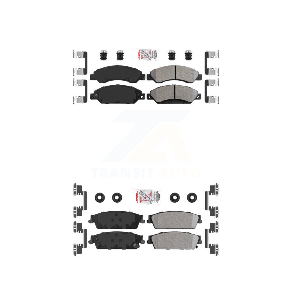 Front Rear Semi-Metallic Disc Brake Pads Kit For Chevrolet Avalanche Cadillac GMC Tahoe KNF-101448