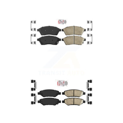 Front Rear Ceramic Disc Brake Pads Kit For Cadillac SRX Saab 9-4X KNF-101452