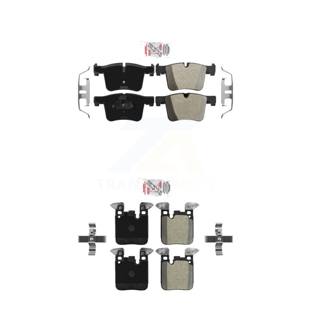 Front Rear Semi-Metallic Disc Brake Pads Kit For BMW 328i With 345mm Diameter Rotor KNF-101454