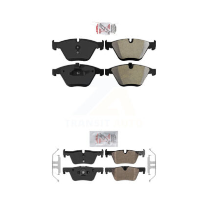 Front Rear Semi-Metallic Disc Brake Pads Kit For BMW 328i With 300mm Diameter Rotor KNF-101456