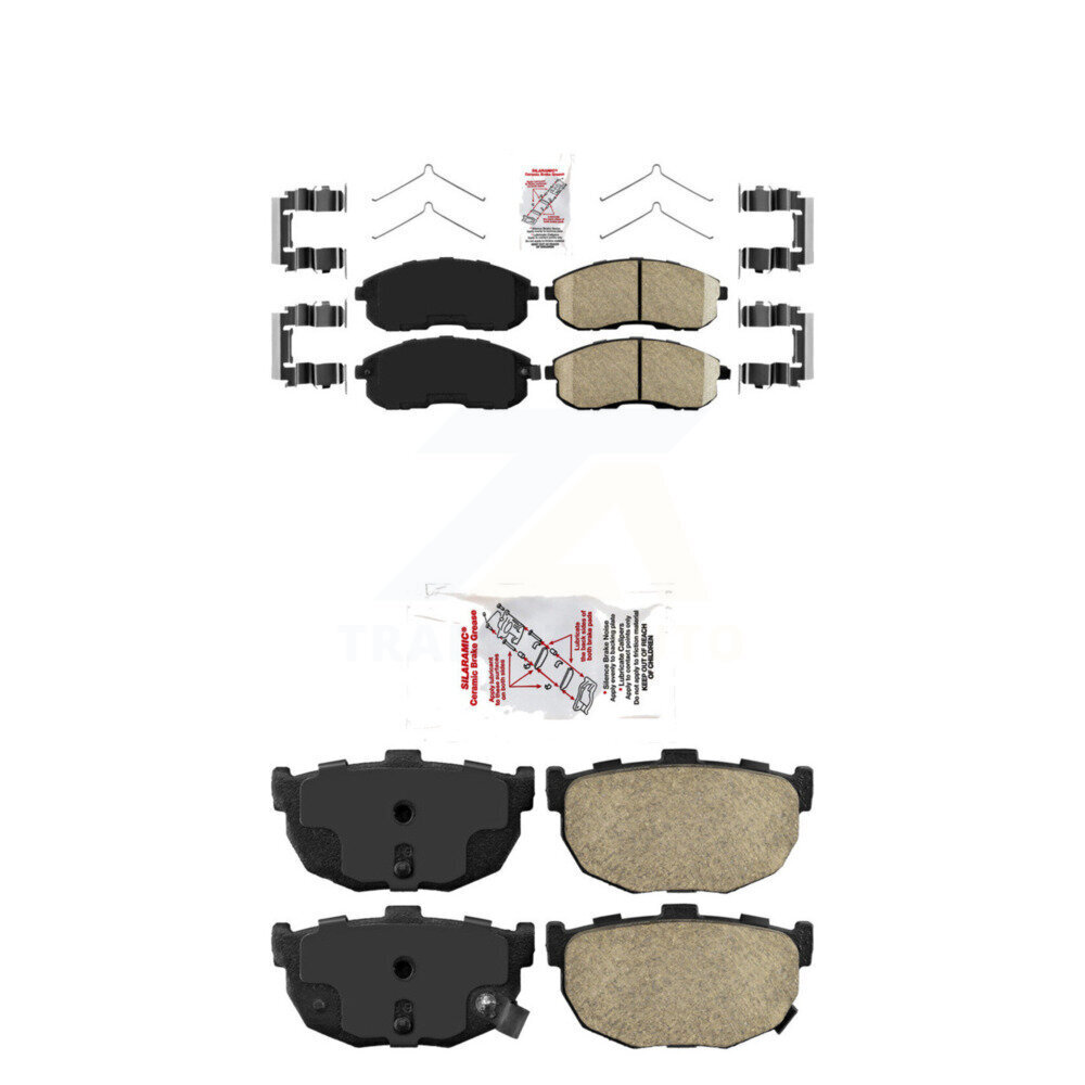 Front Rear Ceramic Disc Brake Pads Kit For 1989-1990 Nissan Maxima rear brakes KNF-101460