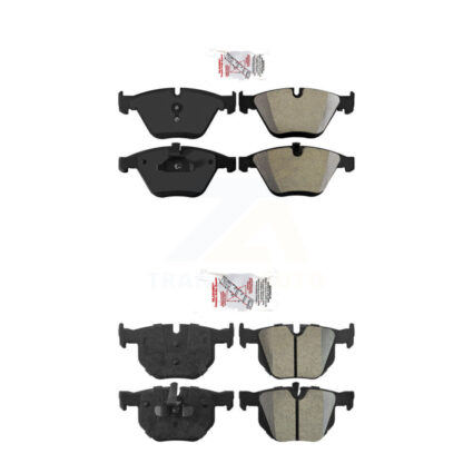 Front Rear Semi-Metallic Disc Brake Pads Kit For 2013 BMW 335i Convertible Coupe KNF-101474