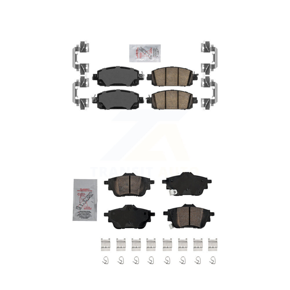 Front Rear Ceramic Disc Brake Pads Kit For 2020-2023 Nissan Sentra rear brakes KNF-101479