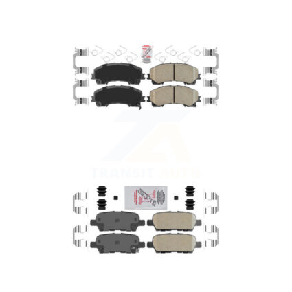 Front Rear Ceramic Disc Brake Pads Kit For Nissan Rogue INFINITI QX50 KNF-101487