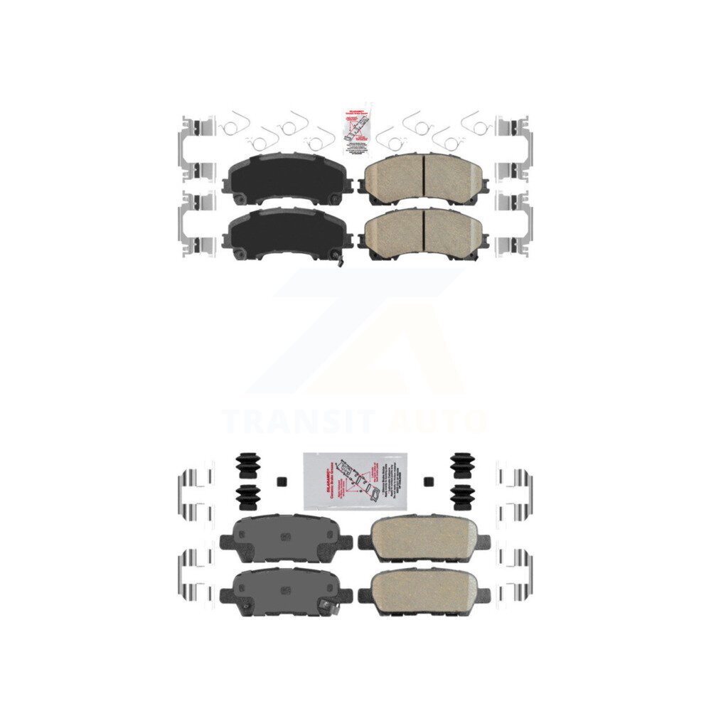 Front Rear Ceramic Disc Brake Pads Kit For Nissan Rogue INFINITI QX50 KNF-101487