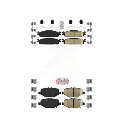 Front Rear Ceramic Disc Brake Pads Kit For 2015 Ford Explorer Without Heavy Duty Brakes KNF-101493