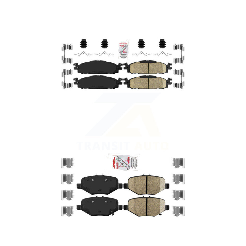 Front Rear Ceramic Disc Brake Pads Kit For 2015 Ford Explorer Without Heavy Duty Brakes KNF-101493