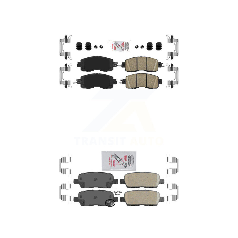 Front Rear Ceramic Disc Brake Pads Kit For Nissan Altima LEAF KNF-101519