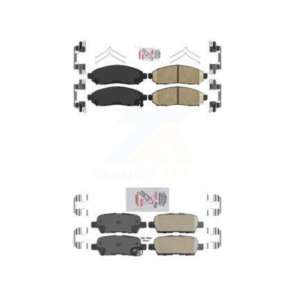 Front Rear Ceramic Disc Brake Pads Kit For Nissan LEAF KNF-101521