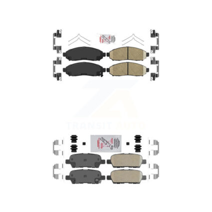 Front Rear Ceramic Disc Brake Pads Kit For Nissan LEAF KNF-101522