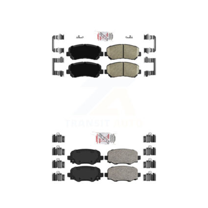 Front Rear Ceramic Disc Brake Pads Kit For Chrysler 200 With 305mm Diameter Rotor KNF-101547