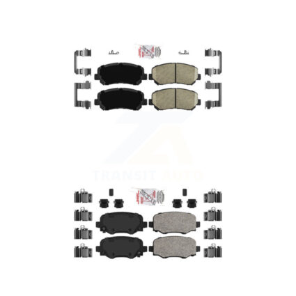 Front Rear Ceramic Disc Brake Pads Kit For Chrysler 200 With 305mm Diameter Rotor KNF-101548
