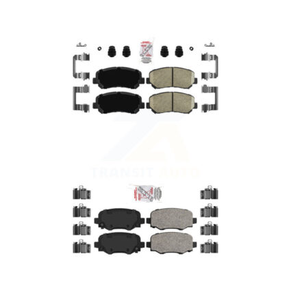 Front Rear Ceramic Disc Brake Pads Kit For Chrysler 200 With 305mm Diameter Rotor KNF-101549