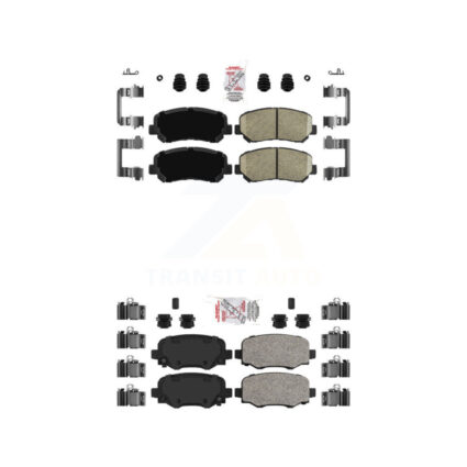 Front Rear Ceramic Disc Brake Pads Kit For Chrysler 200 With 305mm Diameter Rotor KNF-101550