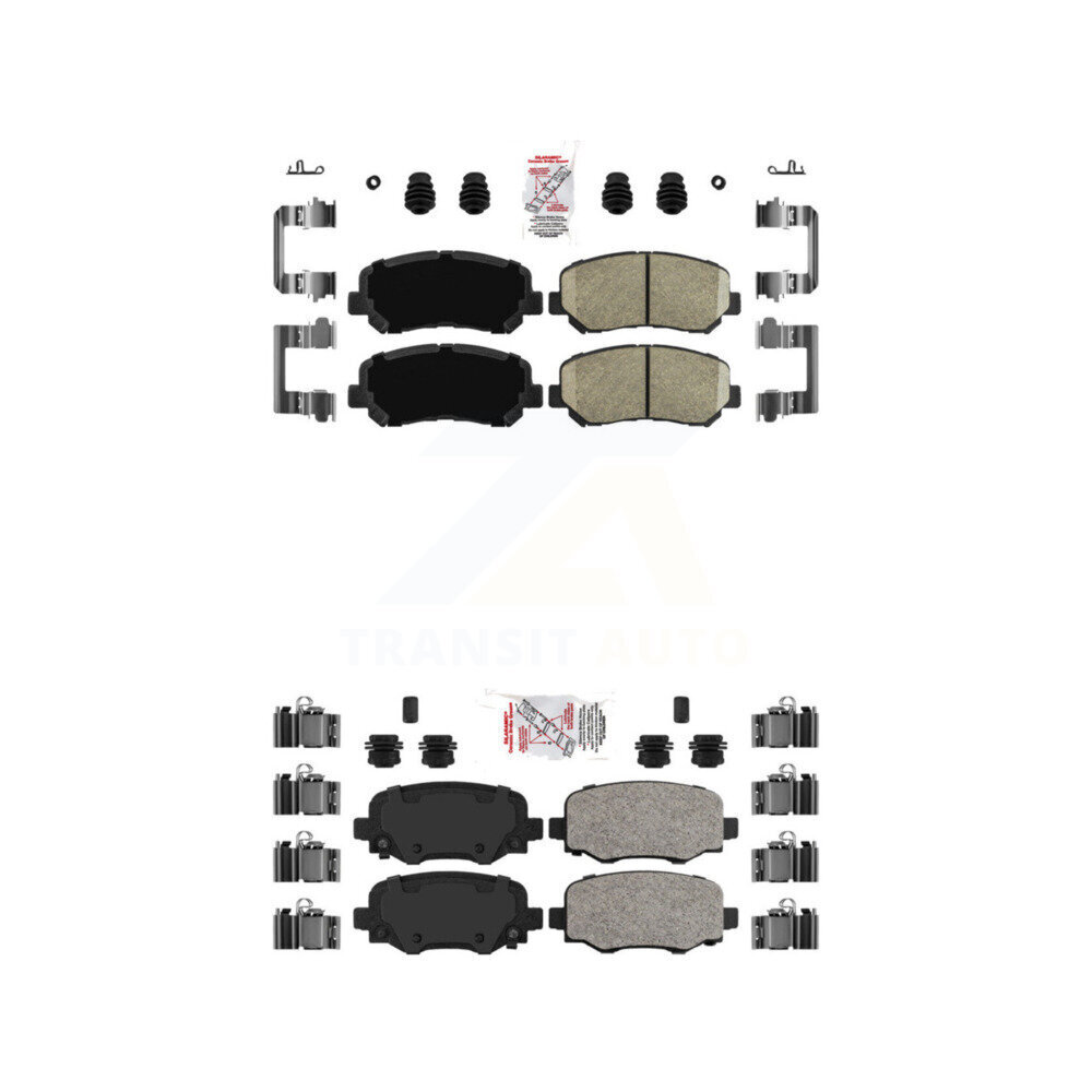 Front Rear Ceramic Disc Brake Pads Kit For Chrysler 200 With 305mm Diameter Rotor KNF-101550