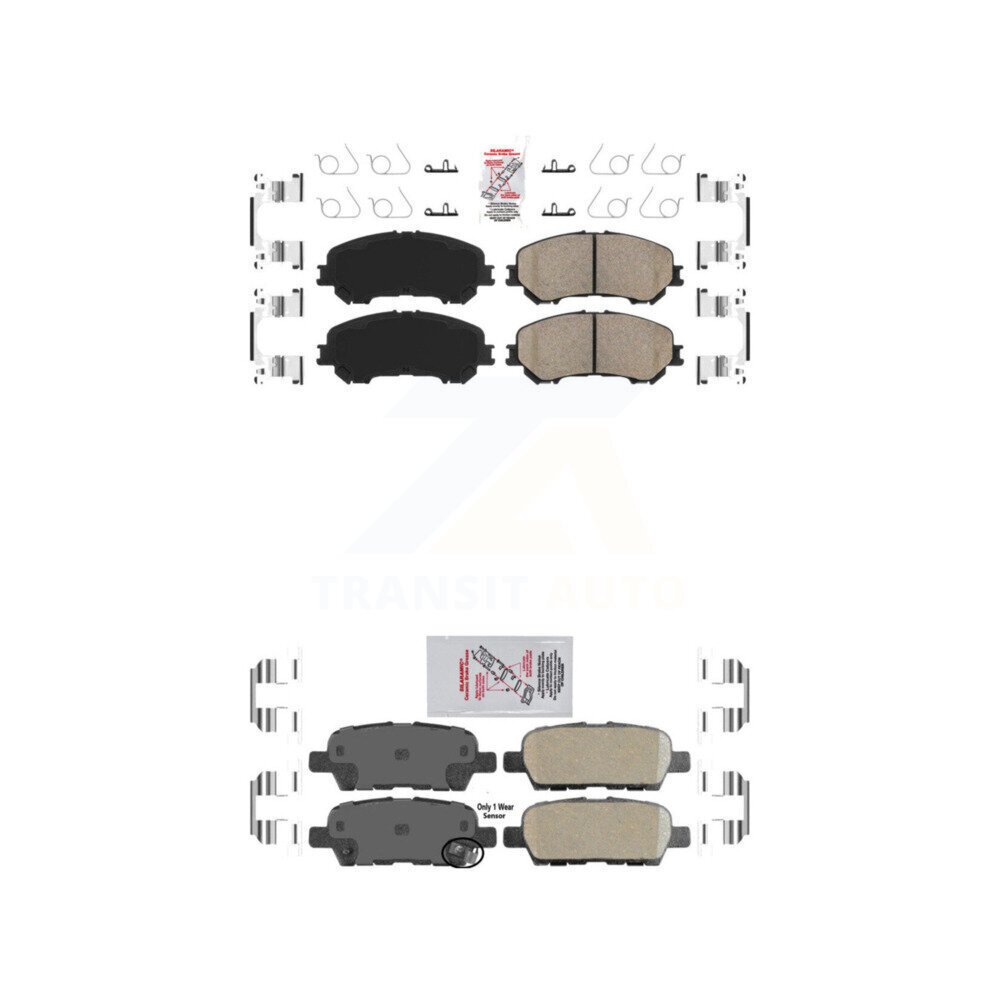 Front Rear Ceramic Disc Brake Pads Kit For Nissan Rogue Sport Qashqai KNF-101555