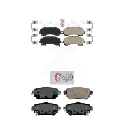 Front Rear Ceramic Disc Brake Pads Kit For Nissan Rogue FULL HYBRID EV-GAS (FHEV) engine KNF-101560