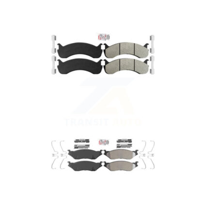 Front Rear Semi-Metallic Disc Brake Pads Kit For Ford F-53 Motorhome Chassis KNF-101566