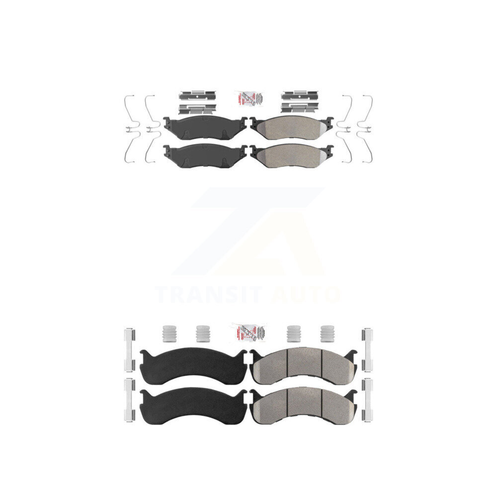 Front Rear Semi-Metallic Disc Brake Pads Kit For Ford F-53 Motorhome Chassis KNF-101570