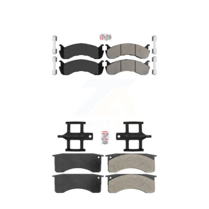 Front Rear Semi-Metallic Disc Brake Pads Kit For Blue Bird International IC Corporation KNF-101576