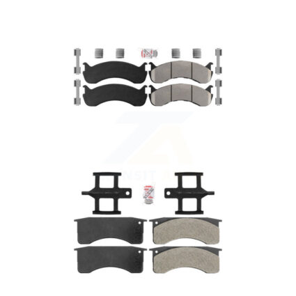 Front Rear Semi-Metallic Disc Brake Pads Kit For Blue Bird International IC Corporation KNF-101582