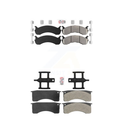 Front Rear Semi-Metallic Disc Brake Pads Kit For Blue Bird International IC Corporation KNF-101584