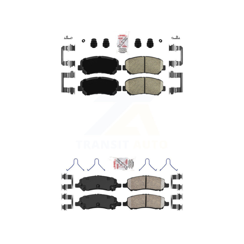 Front Rear Ceramic Disc Brake Pads Kit For 2013-2016 Dodge Dart KNF-101594
