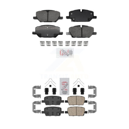 Front Rear Ceramic Disc Brake Pads Kit For 2021-2022 Chevrolet Camaro LT LS with 2.0L KNF-101596